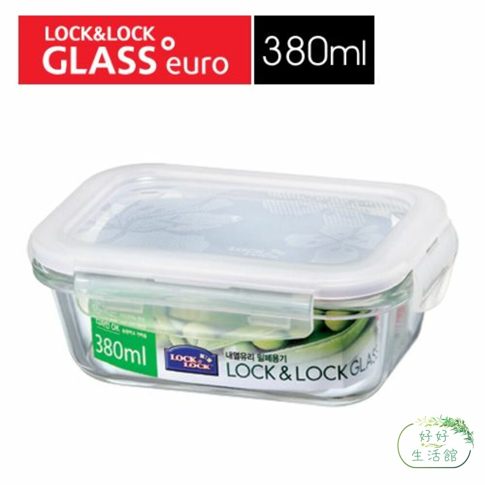 LOCK-LLG422-樂扣樂扣第二代耐熱玻璃保鮮盒/長方形/380ml(LLG422)